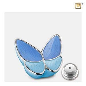 K1041 Wings of hope mini vlinder urn blauw