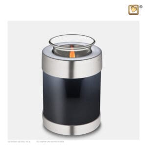 T650 Tealight Urn Black Loveurns