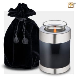 T650 Tealight Urn Black Loveurns