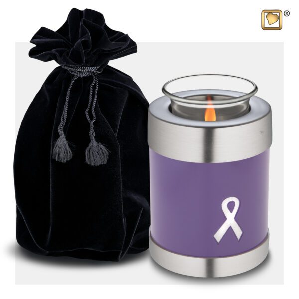 T901 Awareness Tealight Urn Purple Loveurns